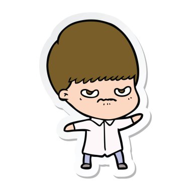 etiket bir rahatsız çizgi film çocuk