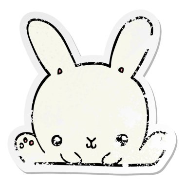 bir karikatür tavşan sıkıntılı etiket