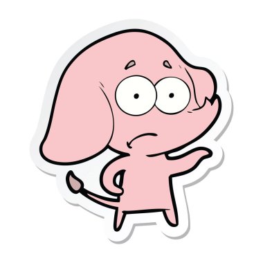 bir çizgi film emin fil etiketi