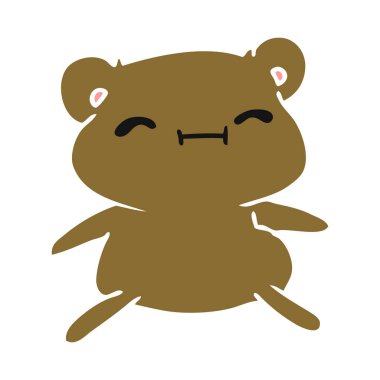 resimde kawaii şirin ayıcık çizgi film