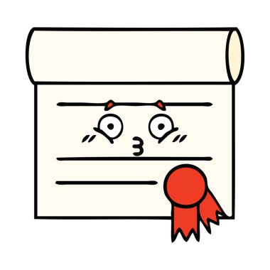 sevimli çizgi sertifika