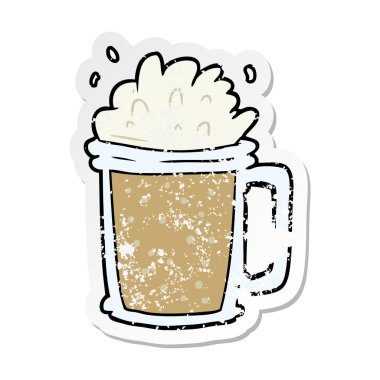 bir çizgi film bira sıkıntılı etiket