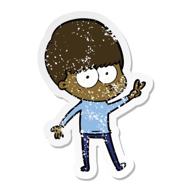 bir gergin çizgi film çocuk sıkıntılı etiket