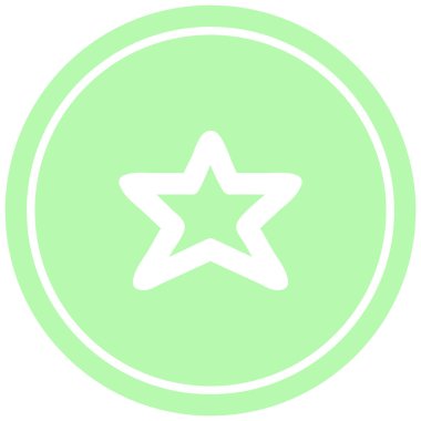 yıldız şekli dairesel simgesi