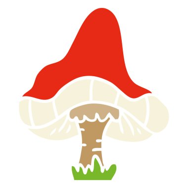 çizgi film doodle tek bir mantar