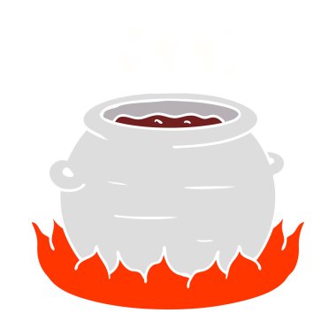 elle çizilmiş karikatür doodle güveç tencere