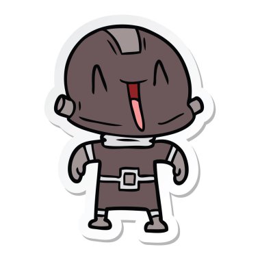 bir çizgi film robot Sticker