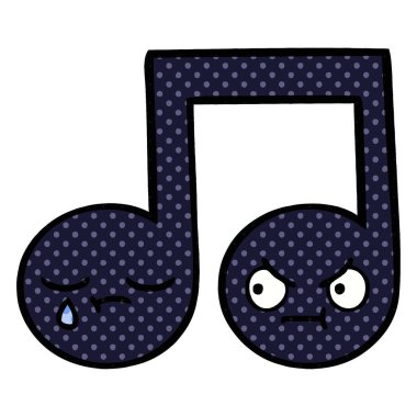 çizgi roman tarzı çizgi film müzik notası