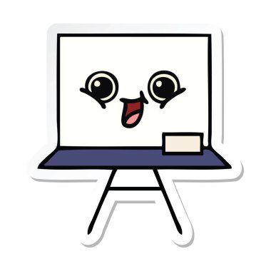 etiket bir sevimli çizgi beyaz tahta