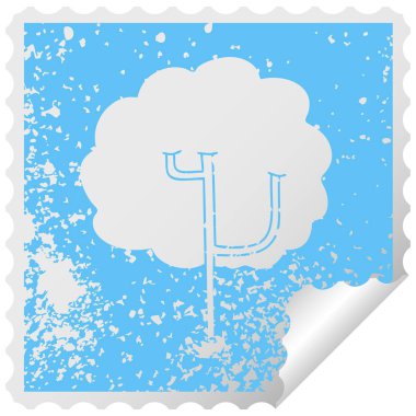 sıkıntılı Meydanı etiket ilginç sembolü ağaç soyma