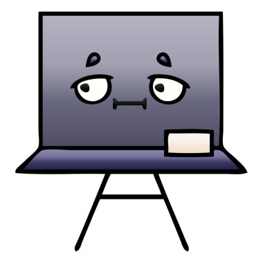 Degrade gölgeli karikatür kara tahta