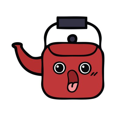 sevimli çizgi su ısıtıcısı