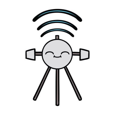 sevimli çizgi bir uydu