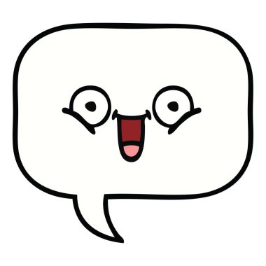 sevimli çizgi konuşma balonu