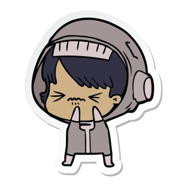 etiket bir kızgın çizgi film alan kız