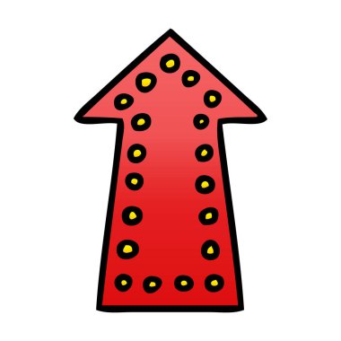 ilginç degrade gölgeli karikatür oku