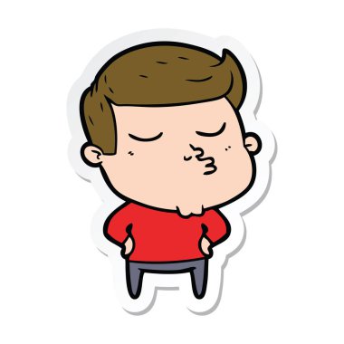 surat asmayı bir karikatür modeli adam etiketi