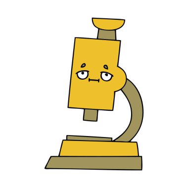 sevimli çizgi bir mikroskop