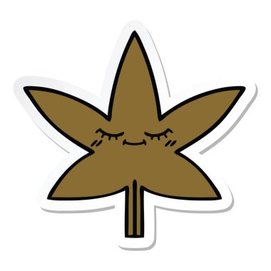 etiket sevimli çizgi sonbahar yaprak