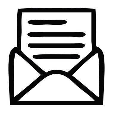 Çizim karikatür mektup ve zarf