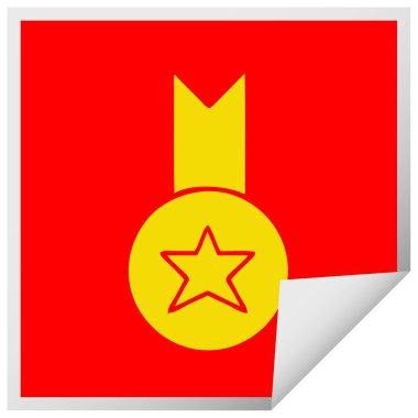 etiket karikatür altın madalya peeling Meydanı