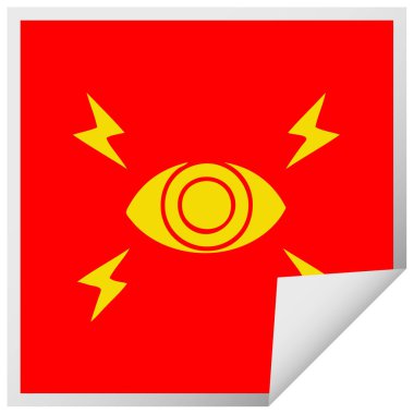 etiket çizgi film mistik göz peeling Meydanı