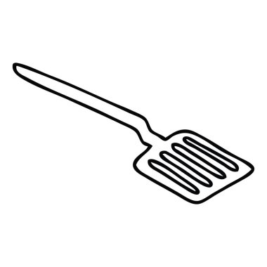 çizim için ilginç karikatür spatula