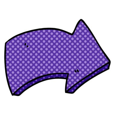 ilginç çizgi roman tarzı karikatür oku