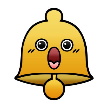 Degrade gölgeli karikatür çan