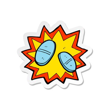 bir çizgi film ağrı kesici etiket