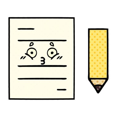 çizgi roman tarzı çizgi film test kağıt