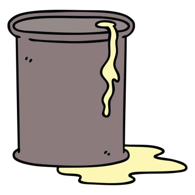 ilginç el karikatür varil petrol çekilmiş