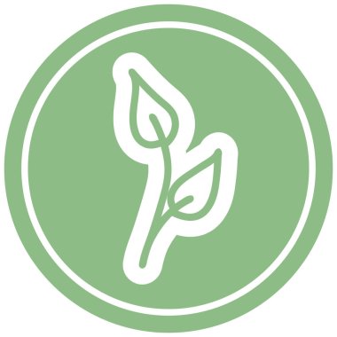 doğal yaprak dairesel simgesi simgesi