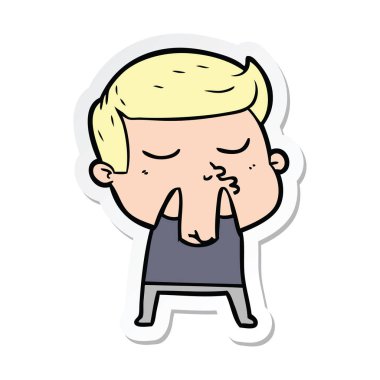 surat asmayı bir karikatür modeli adam etiketi