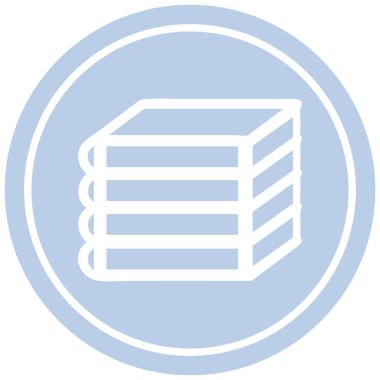 yığın kitap dairesel simgesinin