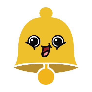 düz renk retro karikatür çan