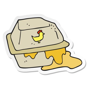 etiket bir karikatür yağlı paket Servisi