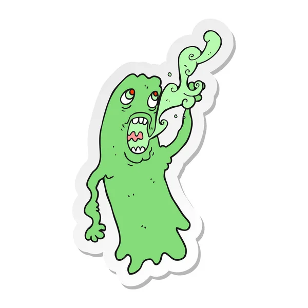 Stiker dari hantu kartun - Stok Vektor