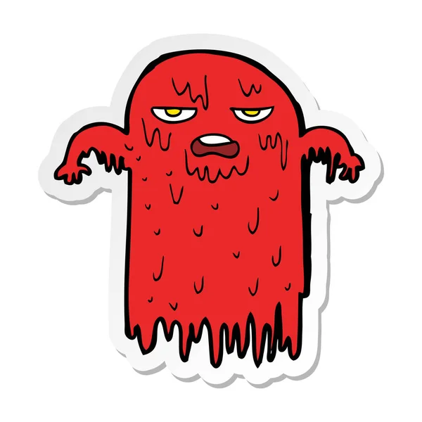 Sticker Cartoon Spooky Ghost — Stock Vector