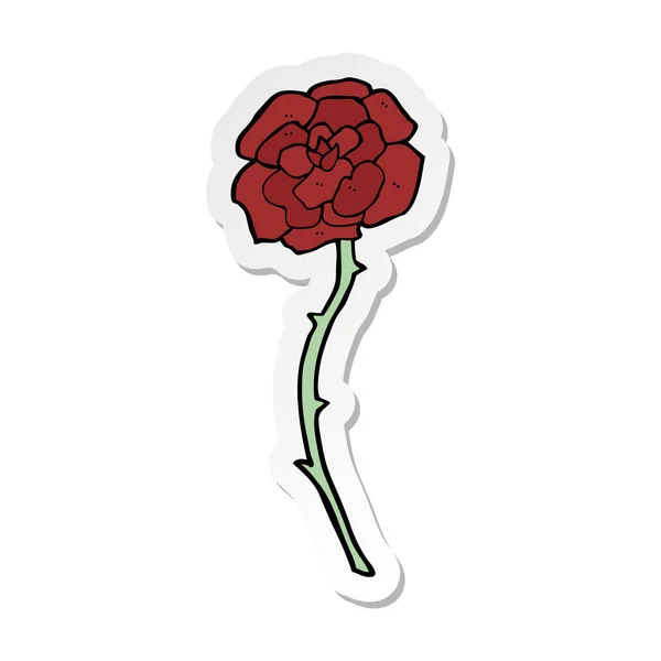 Pegatina de una rosa tatuaje dibujos animados — Vector de stock