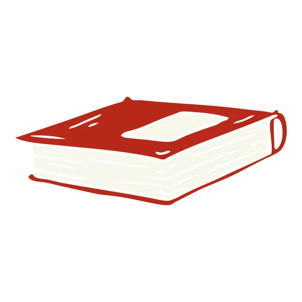 Gribouille Dessinée Main Journal Rouge — Image vectorielle