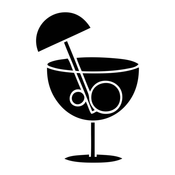 Symbole plat cocktail fantaisie — Image vectorielle