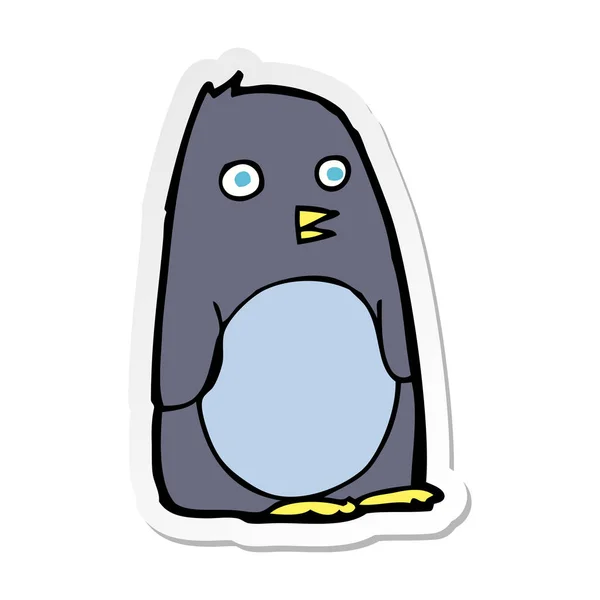 Sticker Cartoon Penguin — Stock Vector