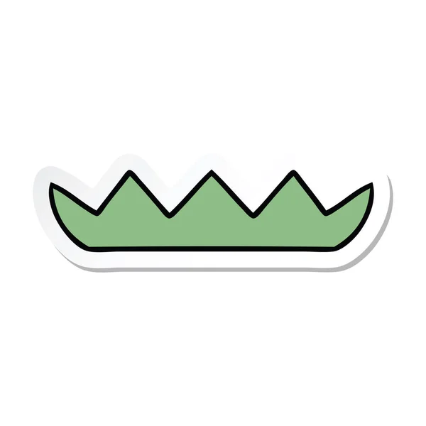 Adesivo Simpatico Cartoon Lilly Pad — Vettoriale Stock