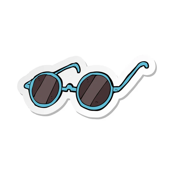 Pegatina de unas gafas de sol de dibujos animados — Vector de stock