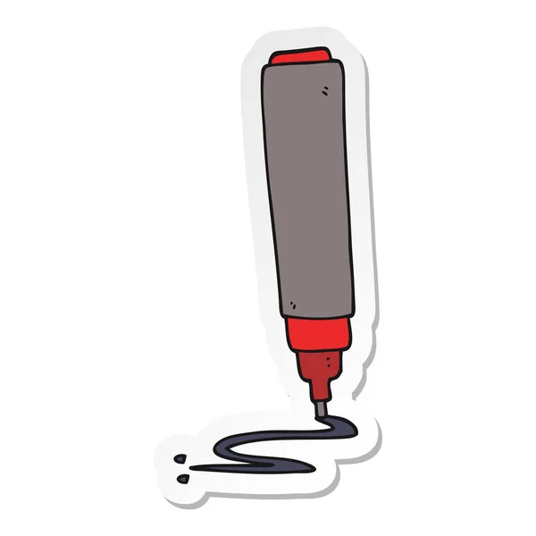 Autocollant d'un stylo dessin animé — Image vectorielle