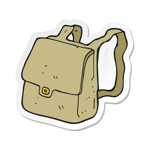 Etiket karikatür omuz çantası — Stok Vektör