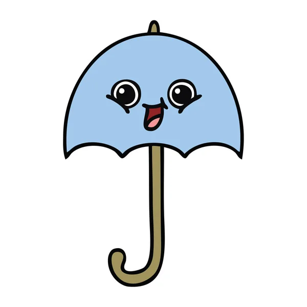 귀여운 만화 우산 — 스톡 벡터