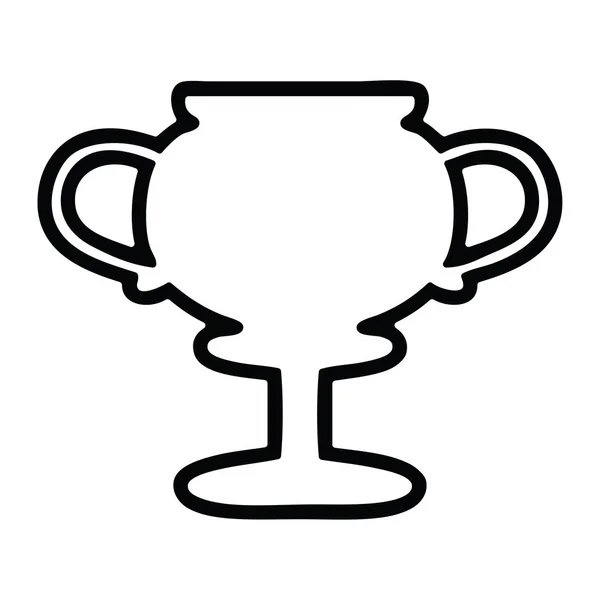 Trofeo taza icono — Vector de stock