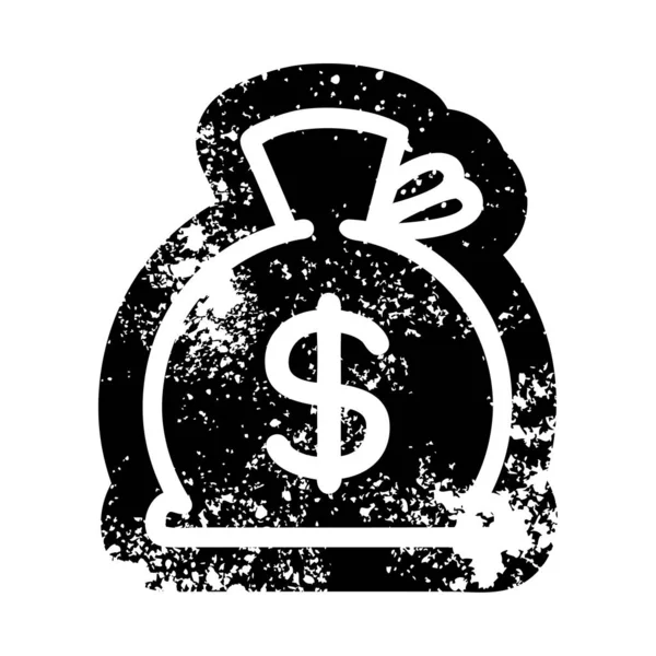 Worek pieniędzy ikony — Wektor stockowy